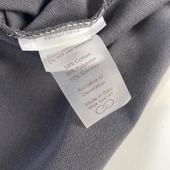 NWT Calia Pique Puff Sleeves Polo T-Shirt XXL Carbon Gray 3/4 Button Down Golf - Picture 13 of 16